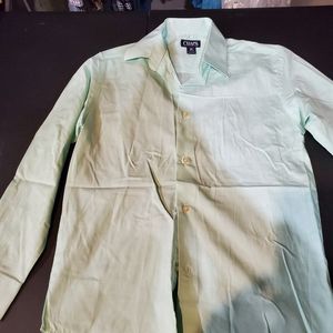 NWT boys Green print dress shirt.